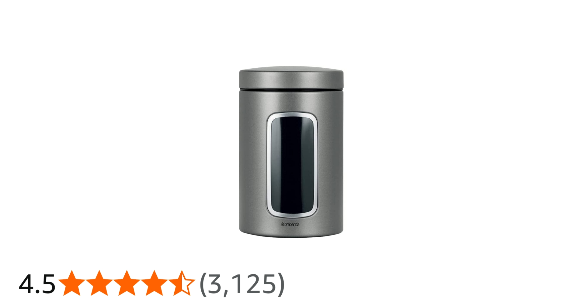 BRABANTIA WINDOW CANISTER 1.4L PLATINUM